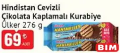 ÜLKER HANIMELLER HİNDİSTAN CEVİZLİ ÇİKOLATA KAPLAMALI KURABİYE 276 G